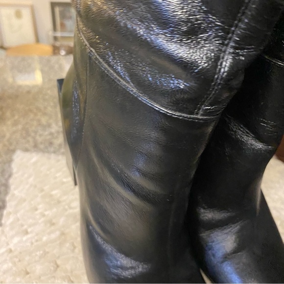 Bcbg MaxAzria  Over The Knee Tall Leather boots Block Heel Sz 7 Org 658$Livana - Picture 10 of 15